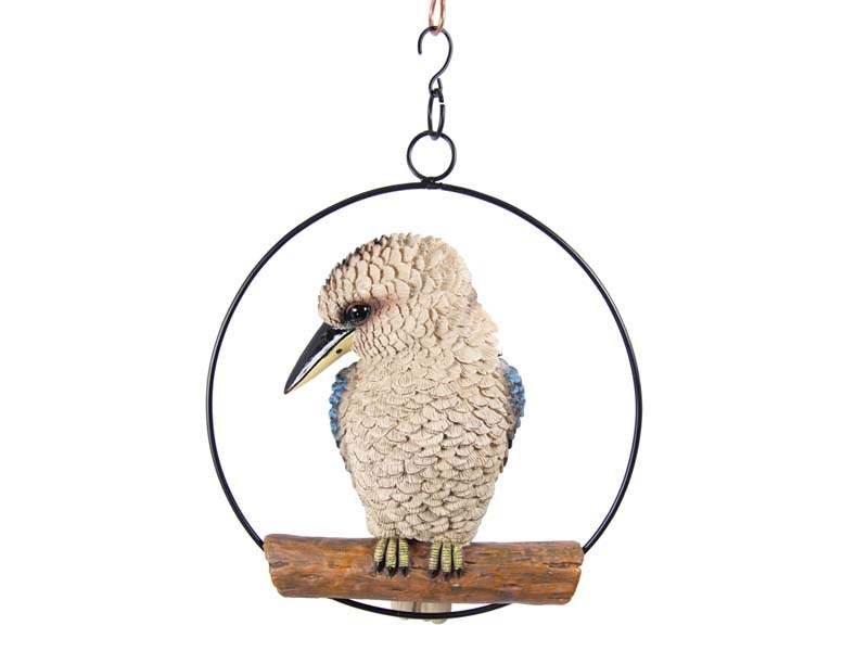 Kookaburra in Hanging Metal Ring